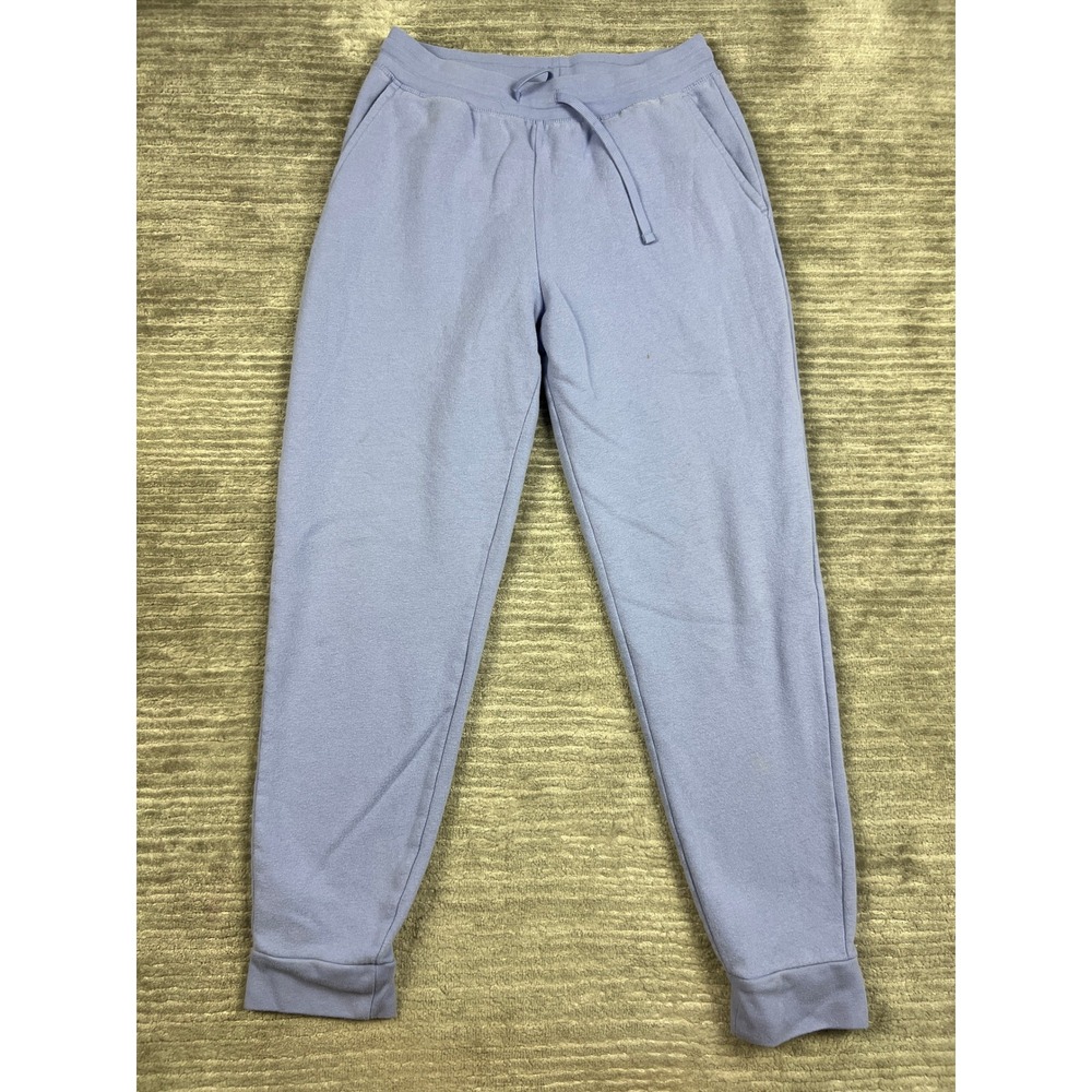 Tek Gear Joggers Womens Medium Blue Ultrasoft Fleece Tapered Sweatpants Pocket